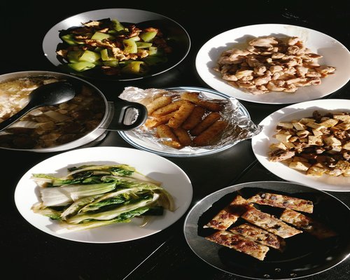 Healthy balanced homemade meal on a table